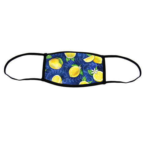 Lemon Squeeze Small Premium Triple Layer Cloth Face Mask with Ear Loop Adjusters