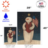 Flag Waving Snowman Flag image 6