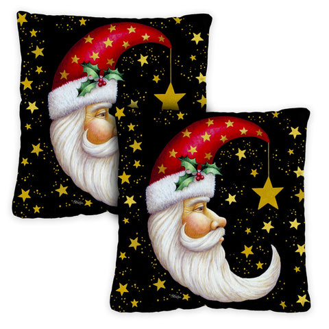 Santa Moon Indoor/Outdoor Pillow Case (2-Pack)
