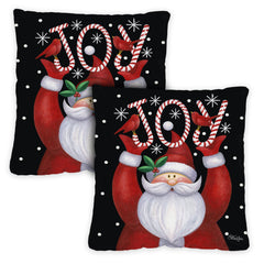 Santa Joy Indoor/Outdoor Pillow Case (2-Pack)