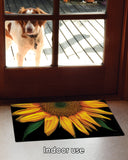 Sunflowers On Black Door Mat image 5