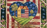 American Folk Heart Door Mat image 2