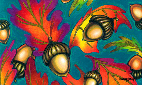 Autumn Acorns Door Mat image 1