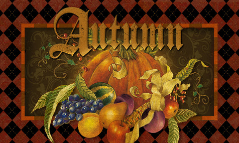 Autumn Argyle Door Mat image 1