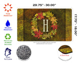 Fall Wreath Monogram H Door Mat image 3