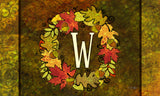 Fall Wreath Monogram W Door Mat image 2