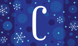 Winter Snowflakes Monogram C Door Mat image 2