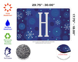Winter Snowflakes Monogram H Door Mat image 3