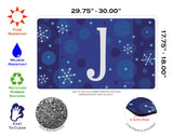 Winter Snowflakes Monogram J Door Mat image 3