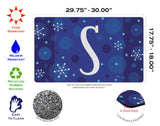 Winter Snowflakes Monogram S Door Mat image 3