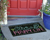 Happy Life Chalkboard Door Mat image 4