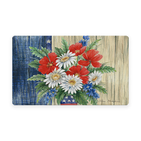 Patriotic Bouquet Door Mat image 1