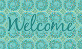 Elegant Ivy Welcome- Teal Door Mat image 2
