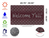 Chalk Diamond Welcome- Maroon Door Mat image 3