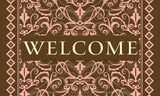 Welcome Damask- Pink Door Mat image 2