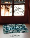 Welcome Floral Checkerboard 2 Door Mat image 5