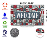 Welcome Floral Checkerboard 5 Door Mat image 3