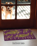 Purple Stained Paisley- Welcome Door Mat image 5