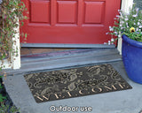 Charcoal Stained Paisley- Welcome Door Mat image 4