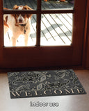 Charcoal Stained Paisley- Welcome Door Mat image 5
