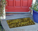 Green Stained Paisley- Welcome Door Mat image 4