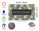 Welcome Triangles- Green Door Mat image 3