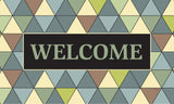 Welcome Triangles- Green Door Mat image 2