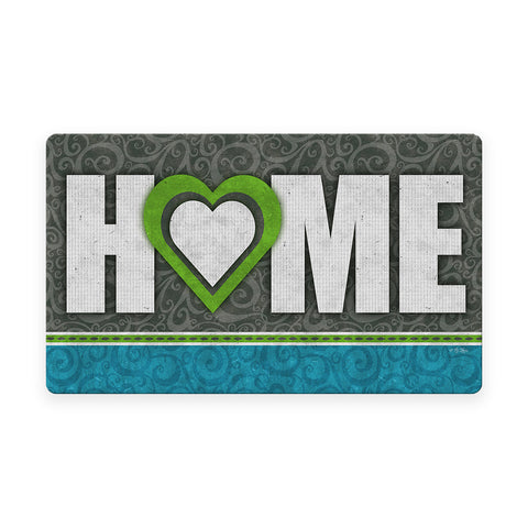 Heart of the Home- Green Door Mat image 1