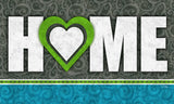 Heart of the Home- Green Door Mat image 2