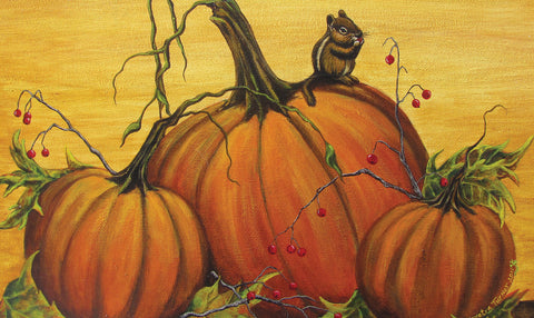 Pumpkin Portrait Door Mat image 1