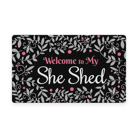 She Shed Welcome Door Mat image 1