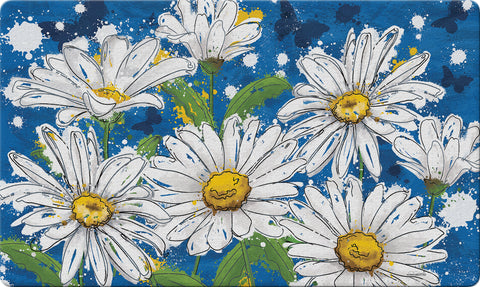 Painted Daisies Door Mat image 1