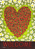 Ladybug Heart Flag image 2
