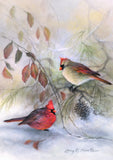 Winter Rest Cardinals Flag image 2