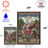 Stained Glass Nativity Flag image 6