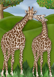 Giraffe Love Flag image 2
