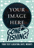 Gone Fishing Custom House Flag (28 x 40")