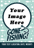Gone Fishing Custom House Flag (28 x 40")
