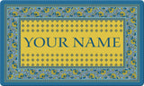 French Paisley-Yellow Personalized Text Doormat Your Image Here Custom Product Image