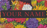 Dizzy Dahlias Personalized Text Doormat Your Image Here Custom Product Image