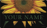 Sunflowers on Black Personalized Text Doormat Your Image Here Custom Product Image