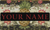 Pineapple & Scrolls Personalized Text Doormat Your Image Here Custom Product Image
