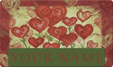 Garden Hearts Personalized Text Doormat Your Image Here Custom Product Image