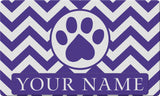 Chevron Paw Personalized Text Doormat Your Image Here Custom Product Image